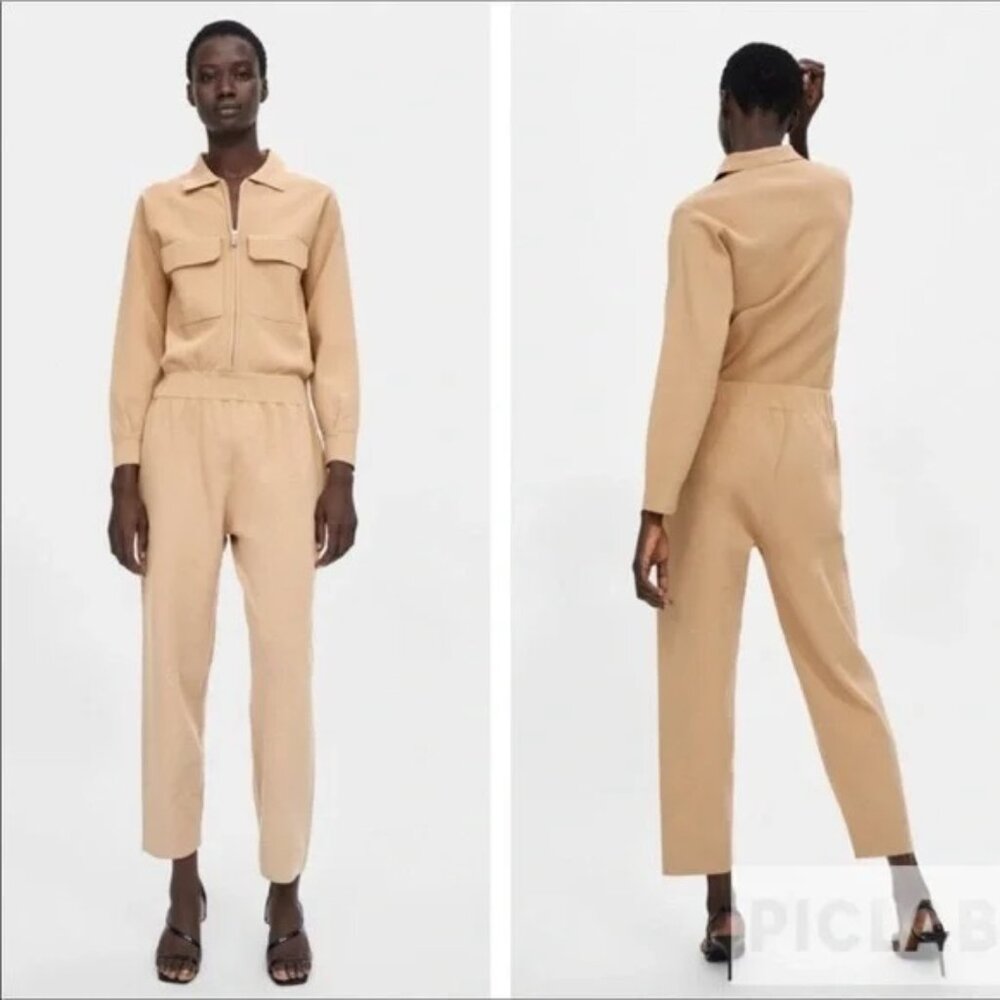 Knit Boiler-Style Jumpsuit